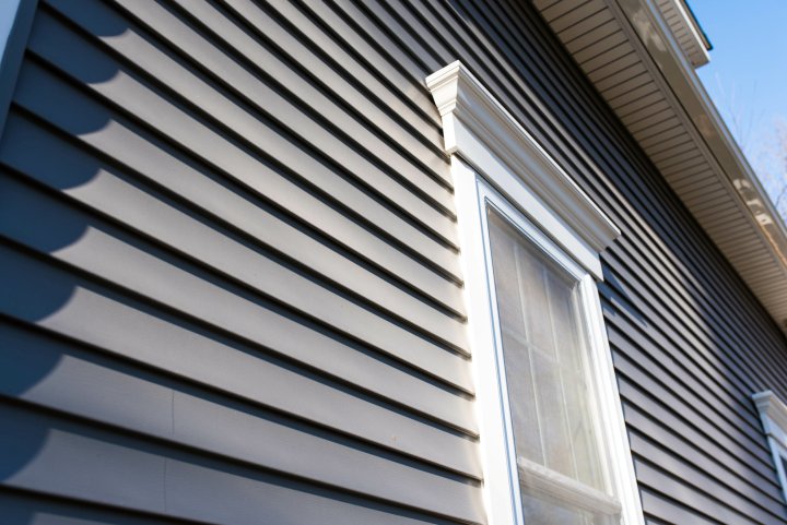 New siding installation on home